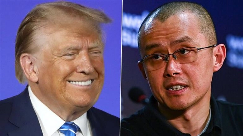 Donald Trump, Binance Founder CZ (Changpeng Zhao) (Photo Credits: Wikimedia Commons)