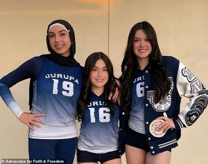 From left, plaintiffs Hadeel Hazameh, Alyssa McPherson and Madison McPherson have launched a lawsuit against Hernandez