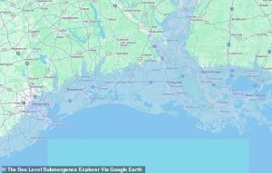 In the Gulf, both New Orleans, Louisiana, and Houston, Texas, would be submerged by catastrophic sea level rise
