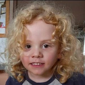 Gus is pictured. His father lives two hours' drive away, 100km to the west in Belalie North, near Jamestown