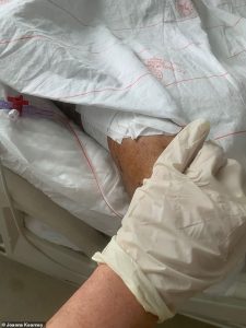 His daughter, Joanna, 35, flew to the country last Friday. She arrived at the hospital the next day, but was only allowed to see him for five minutes