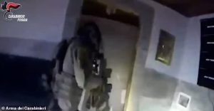 The early morning raid caught the Mafia boss by surprise making apprehension easy