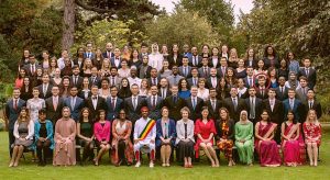 When Kieran (red circle) was accepted to Oxford University on a Rhodes scholarship, his old school The Grove Primary School wrote on Facebook: 'Off to Oxford in October! HUGE congratulations to ex Grovite Kieran Brown, one of six South African students selected as part of the prestigious Rhodes Trust Scholarship. He has been selected among a group of 101 students from around the world.'