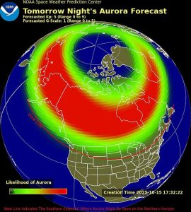 The solar storm will produce stunning Northern lights from New York to Idaho