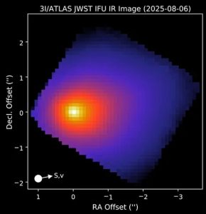 NASA's James Webb spotted the interstellar visitor in August