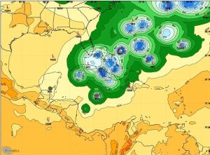 Storm chaser Mitch West shared on X that there is not a zero percent chance of the system hitting the US as some models are showing it moving over Florida