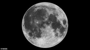 Unlike our moon (pictured) which can usually been seen with the naked eye, the quasi-moon is only visible through good telescopes