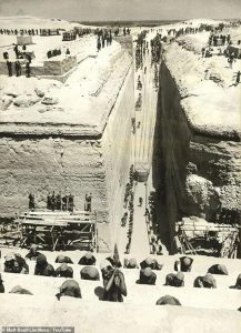 Archaeologist Alessandro Barsanti first excavated the site in the early 1900s, uncovering a colossal T-shaped pit carved into solid limestone, nearly 100 feet deep and lined with massive granite blocks