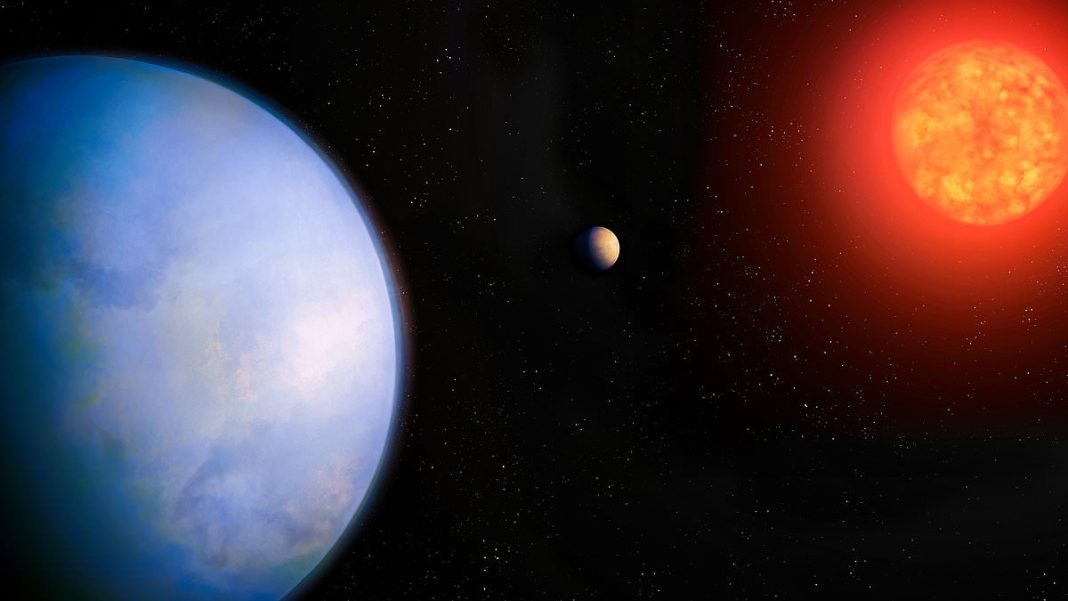 Scientists have discovered a 'super–Earth' (artist's impression) located less than 20 light–years from Earth, that could have the perfect conditions to support alien life  