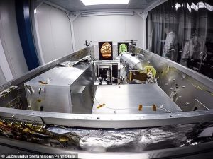 Scientists found the planet using a device called the Habitable-Zone Planet Finder (pictured), which is essentially a complex prism that breaks apart the signals from starlight. This picked up the subtle 'wobble' created by the gravity of the orbiting planet