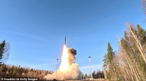 As Russia completes its large-scale nuclear readiness tests (pictured), experts say that there is a very real threat of nuclear war breaking out between states