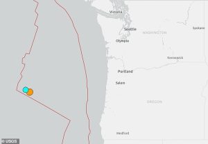 Two earthquakes after struck near the Axial Seamount, the most active volcano in the Pacific Northwest