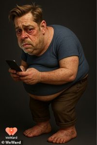 Brad Pitt, meanwhile, would have red eyes and a beer belly