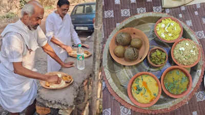 Superstar Rajinikanth is on a spiritual journey in Rishikesh, where he was seen humbly enjoying a simple meal on a traditional *pattal*. This highlights his appreciation for local customs and traditional Indian cuisine, including his favorite dishes. The article also details the eco-friendly and antimicrobial benefits of dining on leaf plates.