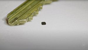 The tiny chip sits under the retina and turns light into visual signals. (PRIMA by Science)