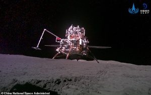 China's Chang'e-6 lander (pictured) returned to Earth in June 2024 and scientists have just uncovered an extraterrestrial relic deposited by an asteroid in the moon samples