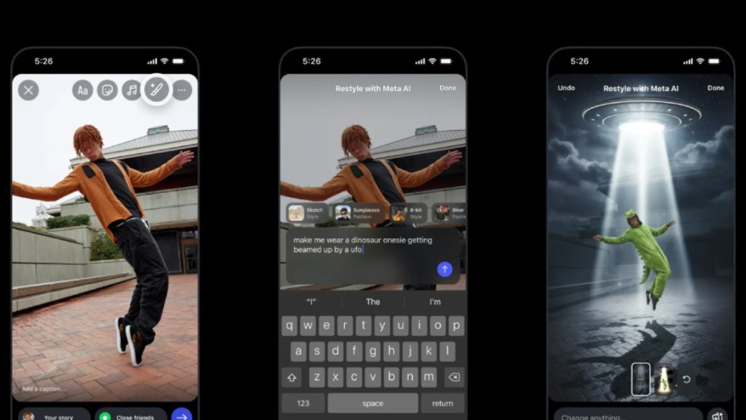 The new function appears under the ‘Restyle’ menu in the Instagram Stories window.