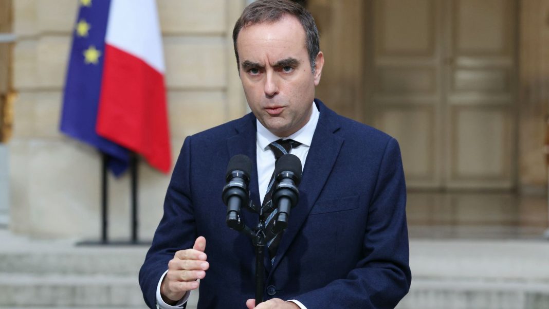 French Prime Minister Sebastien Lecornu delivers a statement at the Hotel Matignon in Paris, before a round of consultations with political parties ahead of the announcement of the new government. (Pool Photo via AP)
