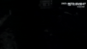 Footage of people running as a Long March debris came crashing earlier this year.