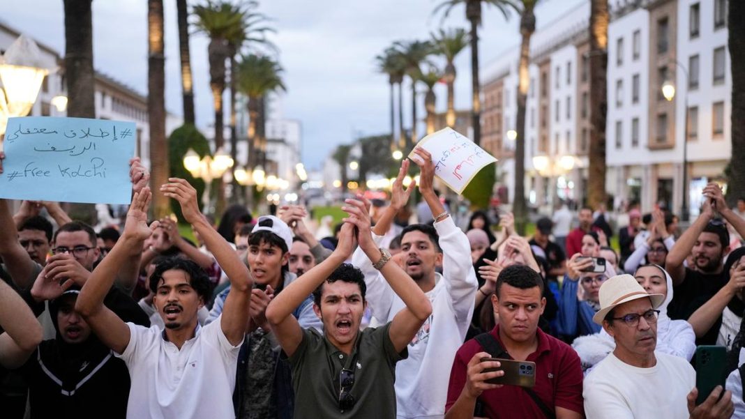People take part in a youth-led protest against corruption, calling for education and health-care reforms, in Rabat, Morocco, on October 9, 2025. | Photo Credit: AP