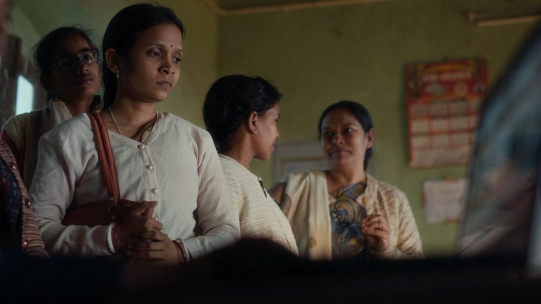 A still from the film ‘Humans in the Loop’.