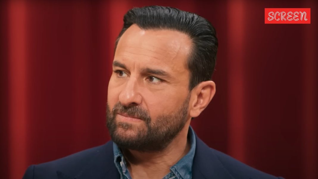 Saif Ali Khan on the latest episode of the Twinkle Khanna and Kajol-hosted chat show Two Much. (Screenshot: YouTube/PrimeVideoIN)