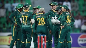 New Zealand Vs South Africa Live Streaming, ICC Women's World Cup 2025: Proteas women celebrating during a match. - X/Proteas Women