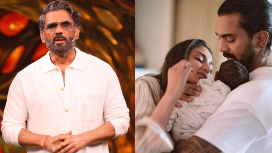 Suniel Shetty's granddaughter Evaraah is the daughter of Athiya Shetty and KL Rahul.