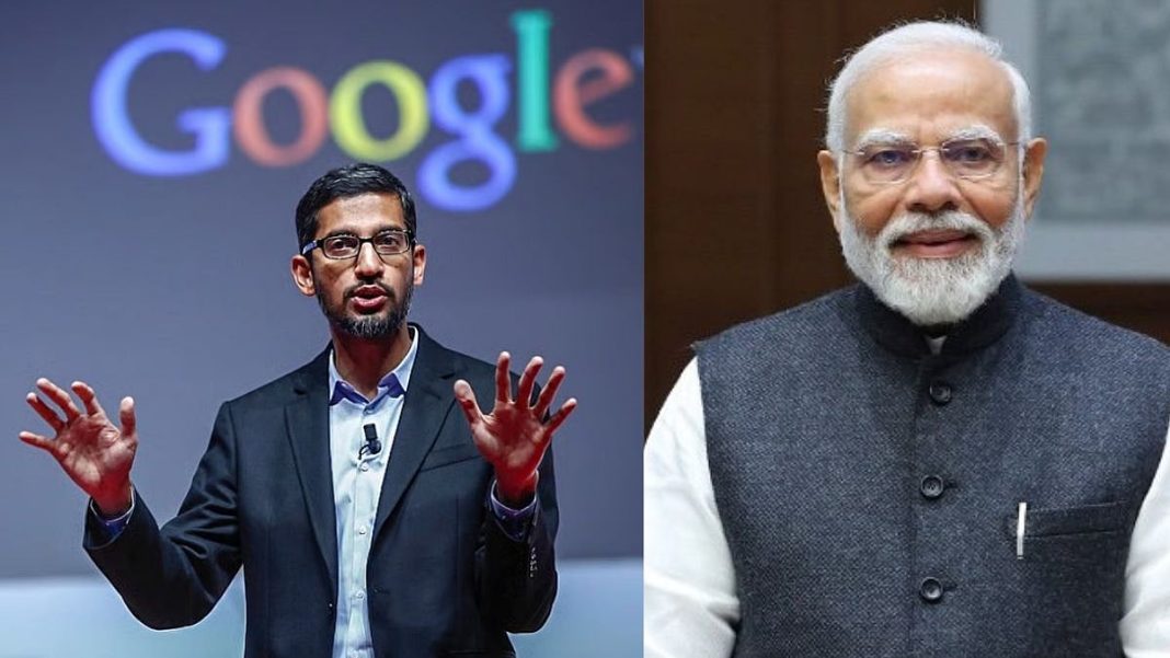 Left: Google CEO Sundar Pichai Right: PM Modi | File