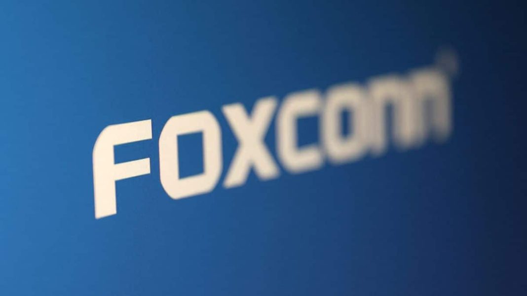 Foxconn logo is seen in this illustration taken, May 2, 2023. File Photo/Reuters