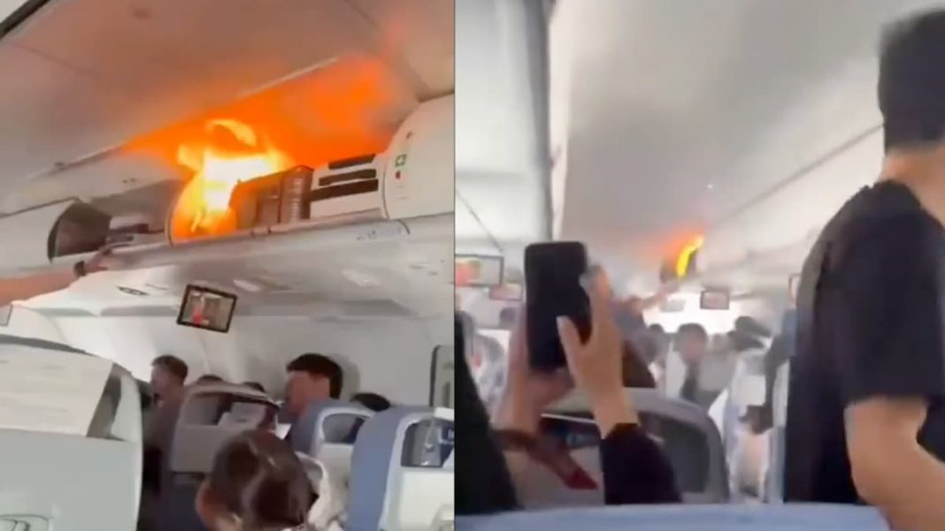 Scary visuals from Air China flight.