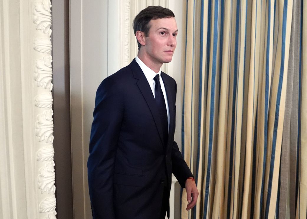 Jared Kushner walks into the State Dining Room of the White House on September 29, ahead of a joint press conference by US President Donald Trump and Israeli Prime Minister Benjamin Netanyahu.