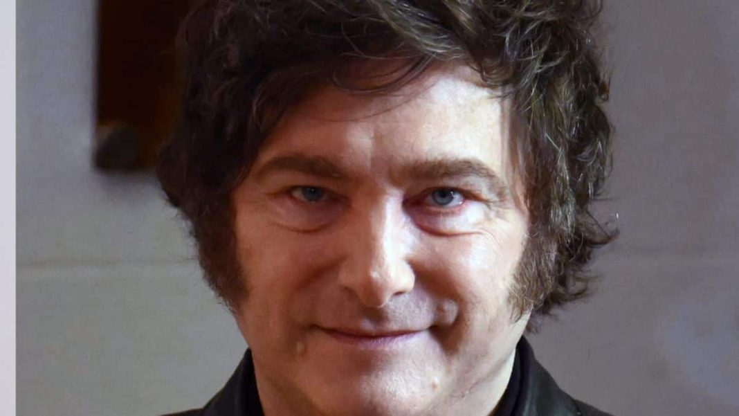 Argentina's President Javier Milei poses for a picture before voting at a polling station during the national midterm legislative elections in Buenos Aires on October 26, 2025. (AFP)