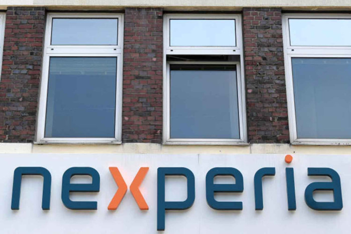 The logo of Dutch semiconductor company Nexperia is pictured, in Hamburg, Germany, June 27, 2024. REUTERS