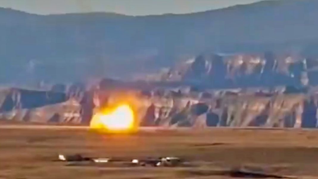 First stage of the Chinese rocket crashes after launch. (Photo: X/@AJ_FI)