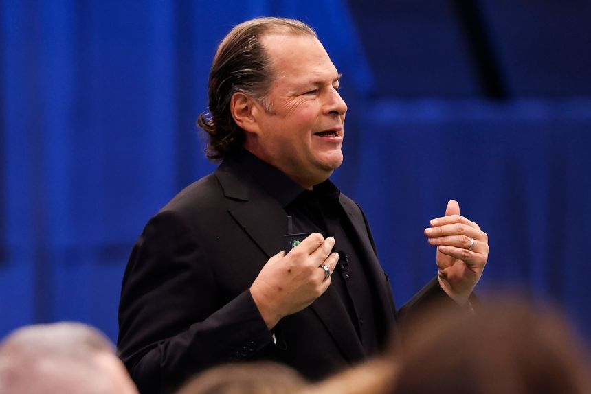 Salesforce CEO Marc Benioff in San Francisco, California, on October 14, 2025.