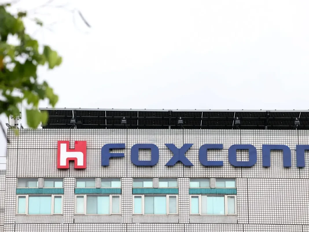 Foxconn, also known as Hon Hai Precision Industry, headquarters is seen in New Taipei City.