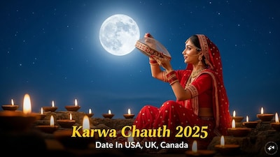 Karwa Chauth Global Timings: Check the date, moonrise, and Puja timings in the USA, UK, and Canada. (AI generated image)