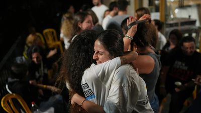 Relatives and families of hostages rejoice announcement of Gaza truce (AP)