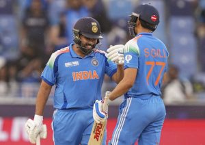 Rohit Sharma with Shubman Gill in Champions Trophy (PTI Photo)