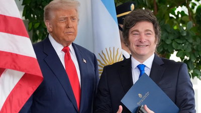 File photo: US President Donald Trump with Argentina's President Javier Milei (Picture credit: AP)