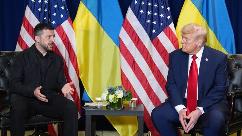 Ukrainian President Volodymyr Zelenskyy and US President Donald Trump met on the sidelines of the UN General Assembly last month. (Photo: AP)