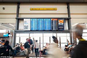 Austin-Bergstrom International Airport (Pictured) was placed in a ground delay Monday afternoon due to staffing issues caused by the government shutdown
