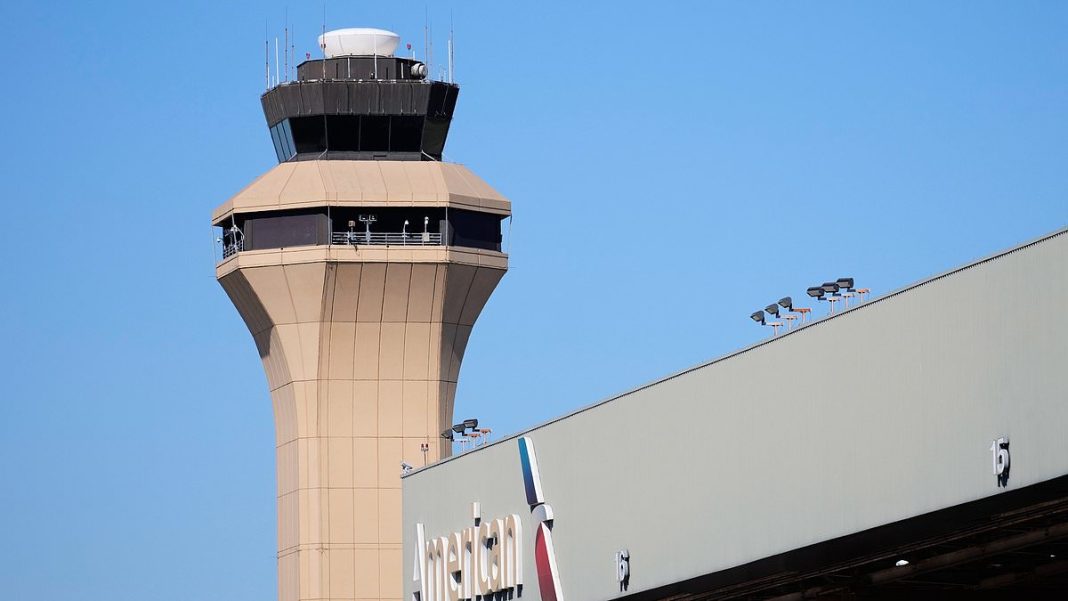 Three Texas airports, including Dallas Fort Worth International Airport (Pictured), have announced ground delays on Monday due to ongoing staffing issues caused by the government shutdown