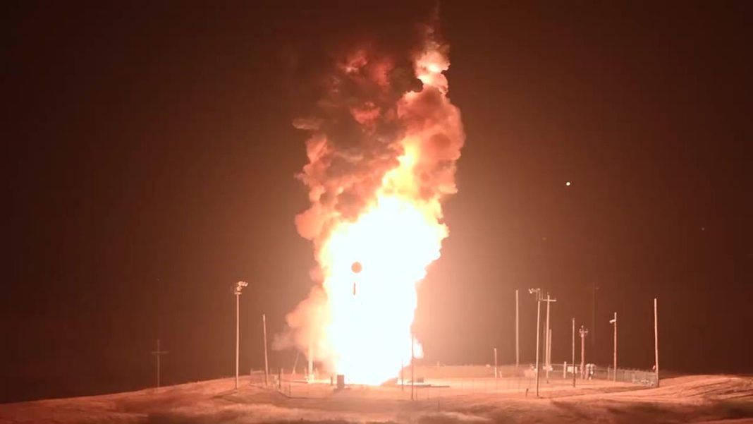 The US Air Force is set to launch an unarmed Minuteman III intercontinental ballistic missile (ICBM) in a test of the weapon system's effectiveness, readiness and accuracy. Pictured is a previous launch of the ICBM