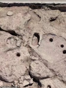 A 5,000-year-old hewn winepress, one of the oldest ever found in Israel, was also unearthed, confirming that early inhabitants were producing wine at the dawn of urbanization