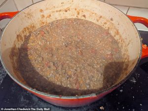 Offallly good: Offal spag bol has lovely consistency, much thicker and creamier-looking than my normal beef mince Bolognese