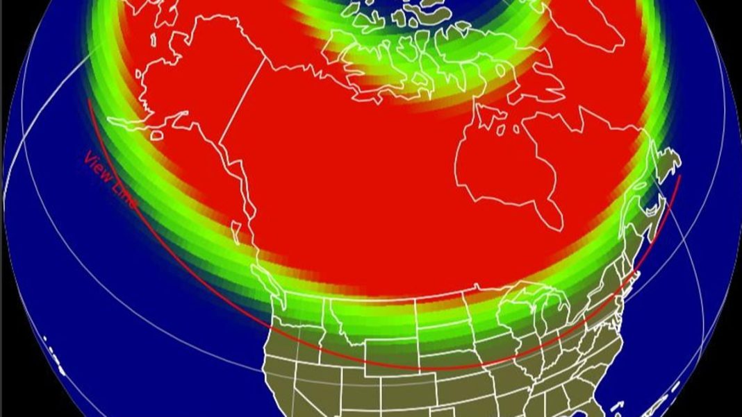The effects of a strong geomagnetic storm stretching into the northern US could last for several hours on Thursday