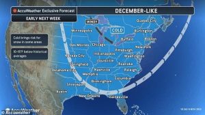 The eastern United States is bracing for its most intense cold spell since last spring, beginning this weekend and lasting into early next week, with freezes expected in the South and the season¿s first snowfall across northern regions