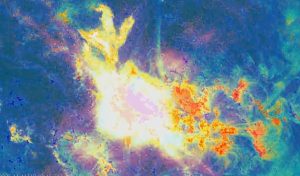 A stunning close up of the solar flare the moment it exploded from the sun